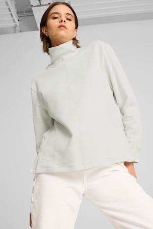 HER High Neck Crew Women, Vapor Gray, extralarge-GBR