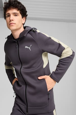 EVOSTRIPE Full-Zip Hoodie Men, Galactic Gray, extralarge-GBR