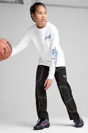 Cherry on Top Long Sleeve Basketball Tee Women, PUMA White, extralarge-GBR