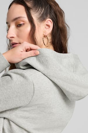 Essentials Full-Zip Hoodie Women, Light Gray Heather, extralarge-GBR