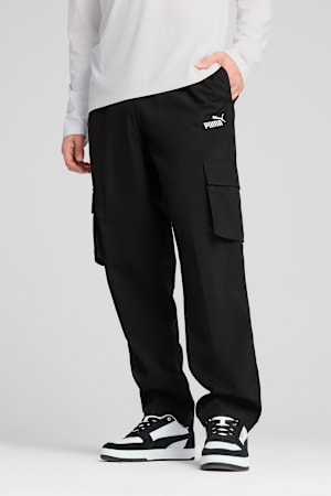 Essentials No. 1 Logo Woven Cargo Pants Men, PUMA Black, extralarge-GBR