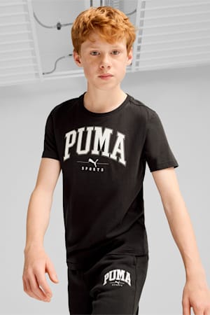 PUMA SQUAD Big Graphic Tee Youth, PUMA Black, extralarge-GBR