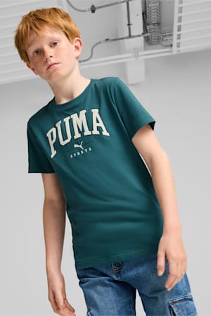 PUMA SQUAD Big Graphic Tee Youth, Cold Green, extralarge-GBR