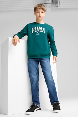 PUMA SQUAD Crew Youth, Cold Green, extralarge-GBR