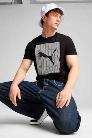 Graphics PUMA Wording Tee Men, PUMA Black, extralarge-GBR