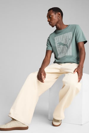 Graphics PUMA Wording Tee Men, Green Moon, extralarge-GBR