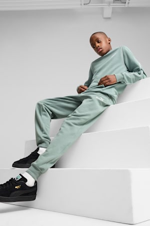 ESS No. 1 Logo Fleece Sweatpants Youth, Green Moon, extralarge-GBR