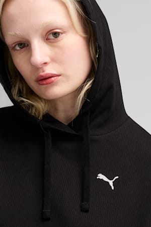 ESS ELEVATED Comfort Rib Hoodie Women, PUMA Black, extralarge-GBR