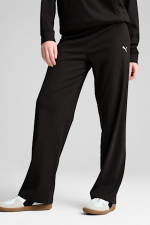 ESS ELEVATED High-Waist Straight Leg Rib Pants Women, PUMA Black, extralarge-GBR