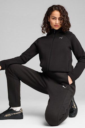 EVOSTRIPE Full-Zip Hoodie Women, PUMA Black, extralarge-GBR