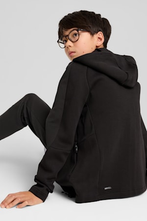 EVOSTRIPE Full-Zip Hoodie Youth, PUMA Black, extralarge-GBR