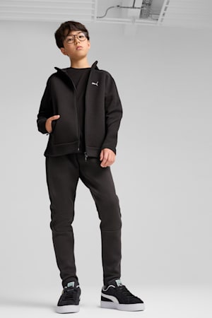 EVOSTRIPE Full-Zip Hoodie Youth, PUMA Black, extralarge-GBR
