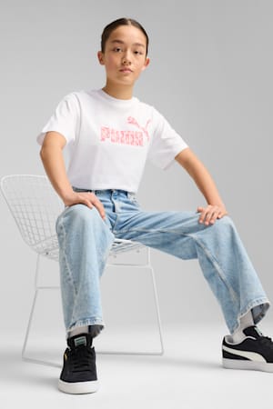 Essentials Animal Logo Infill Tee Youth, PUMA White, extralarge-GBR
