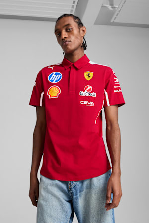 Scuderia Ferrari HP 2025 Team Polo Men, Dark Cherry, extralarge-GBR