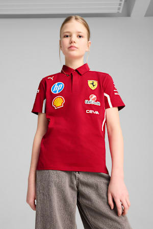 Scuderia Ferrari HP 2025 Team Polo Youth, Dark Cherry, extralarge-GBR
