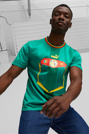 Senegal Away 22/23 Replica Jersey Men, Pepper Green-Puma Red, extralarge-GBR