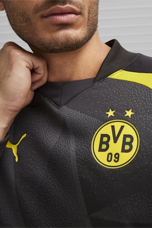 Borussia Dortmund Men's Football Pre-match Sweatshirt, PUMA Black-Cyber Yellow, extralarge-GBR