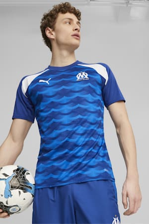 Olympique de Marseille Pre-match Football Jersey, PUMA Team Royal-Clyde Royal, extralarge-GBR