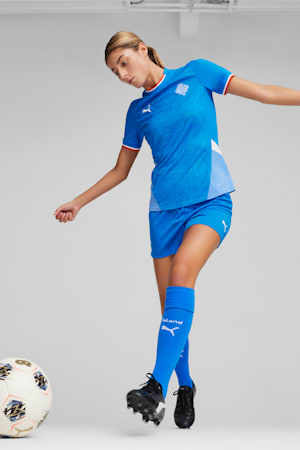 Iceland 2024 Women's Home Football Jersey, Racing Blue-PUMA White, extralarge-GBR