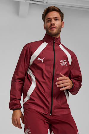 Switzerland Pre-match Woven Jacket, Team Regal Red-PUMA White, extralarge-GBR