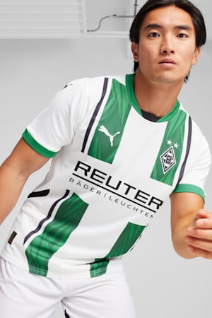 Borussia Mönchengladbach 24/25 Home Jersey Men, PUMA White-Archive Green, extralarge-GBR