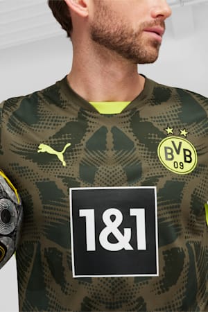 Borussia Dortmund 24/25 Goalkeeper Short Sleeve Jersey Men, Olive Drab-Myrtle, extralarge-GBR