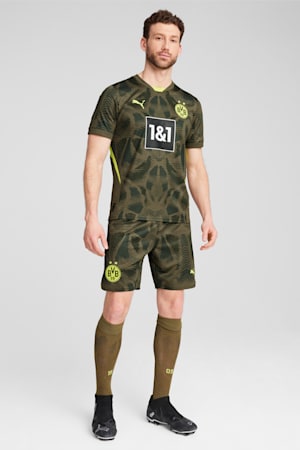 Borussia Dortmund 24/25 Goalkeeper Short Sleeve Jersey Men, Olive Drab-Myrtle, extralarge-GBR