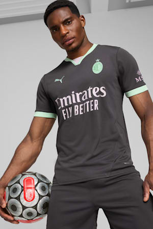 AC Milan 24/25 Third Jersey Men, Shadow Gray-Fresh Mint, extralarge-GBR