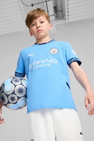 Manchester City 24/25 Home Jersey Youth, Team Light Blue-Marine Blue, extralarge-GBR