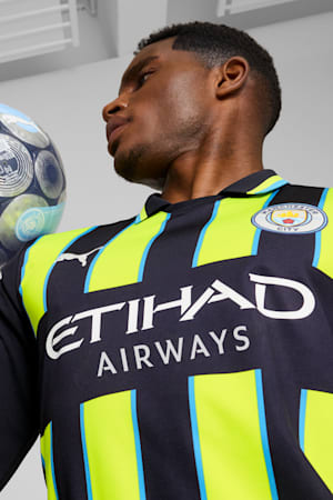 Manchester City 24/25 Away Long Sleeve Jersey Men, New Navy-Yellow Glow, extralarge-GBR