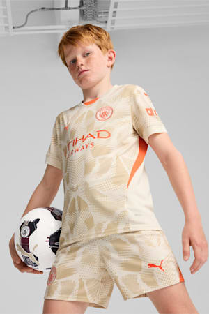 Manchester City 24/25 Goalkeeper Short Sleeve Jersey Youth, Alpine Snow-Putty, extralarge-GBR