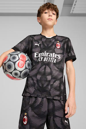 AC Milan 24/25 Goalkeeper Short Sleeve Jersey Youth, PUMA Black-Dark Coal, extralarge-GBR