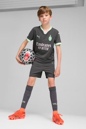 AC Milan 24/25 Shorts Youth, Shadow Gray-Fresh Mint, extralarge-GBR