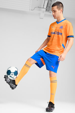 Olympique de Marseille 24/25 Third Jersey Men, Fluro Orange Pes-Cayenne Pepper-Racing Blue, extralarge-GBR