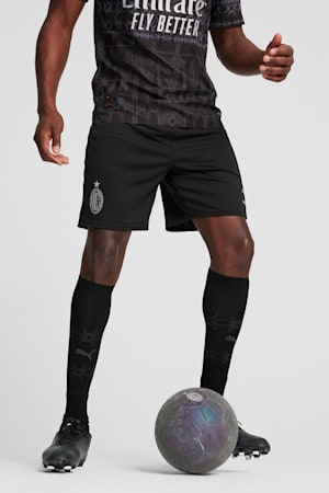 AC MILAN x PLEASURES Football Shorts, PUMA Black-Asphalt, extralarge-GBR