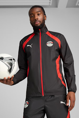 Egypt Pre-match Woven Jacket Men, PUMA Black-PUMA Red, extralarge-GBR