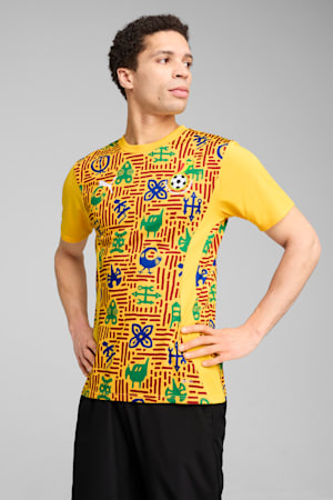 Ghana Pre-match Jersey Men, Yellow Sizzle-Intense Red, extralarge-GBR