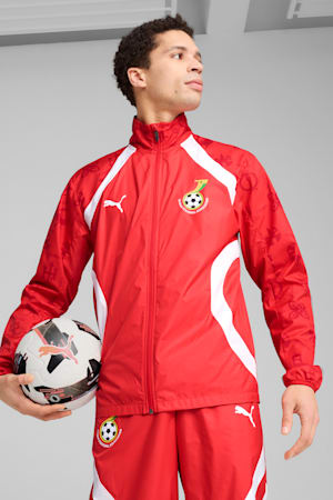 Ghana Pre-match Woven Jacket Men, PUMA Red-PUMA White, extralarge-GBR