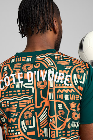 Ivory Coast 2025 Pre-match Jersey Men, Dark Myrtle-Rickie Orange, extralarge-GBR