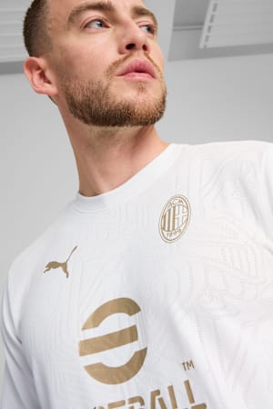 AC Milan Training Jersey Men, PUMA White-Matte Puma Gold, extralarge-GBR