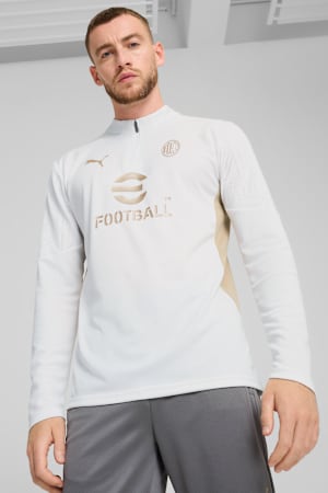 AC Milan Training Quarter-Zip Top Men, PUMA White-Matte Puma Gold, extralarge-GBR