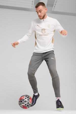 AC Milan Training Quarter-Zip Top Men, PUMA White-Matte Puma Gold, extralarge-GBR