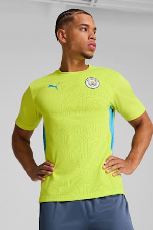 Manchester City Training Jersey Men, Yellow Glow-Magic Blue, extralarge-GBR