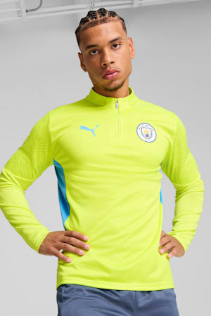 Manchester City Quarter-Zip Training Top Men, Yellow Glow-Magic Blue, extralarge-GBR