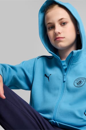 Manchester City Casuals Hooded Jacket Youth, Magic Blue-New Navy, extralarge-GBR