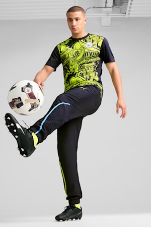 Manchester City Pre-match Short Sleeve Jersey Men, Yellow Glow-Magic Blue, extralarge-GBR