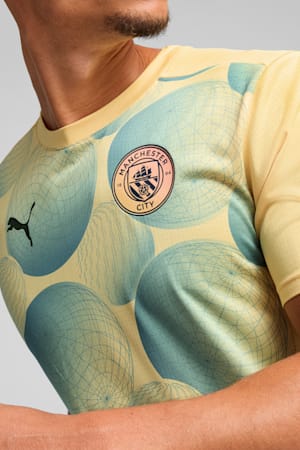 Manchester City Pre-match Short Sleeve Jersey Men, Flaxen-Bold Blue, extralarge-GBR