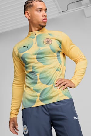 Manchester City Pre-match Quarter-Zip Top Men, Flaxen-Bold Blue, extralarge-GBR