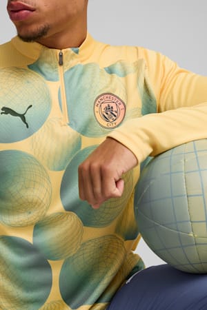 Manchester City Pre-match Quarter-Zip Top Men, Flaxen-Bold Blue, extralarge-GBR