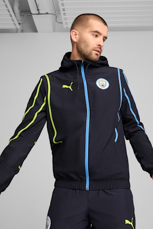 Manchester City Pre-match Woven Jacket Men, New Navy-Yellow Glow, extralarge-GBR